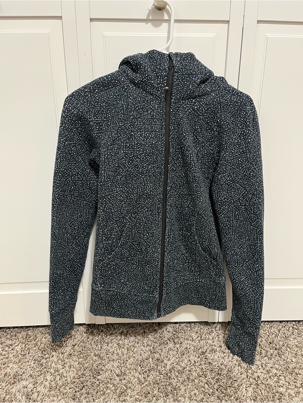 lululemon athletica Navy & White Speckled Full-Zip Hoodie